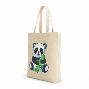 panda pal tote bag – cute & durable canvas bag for everyday use