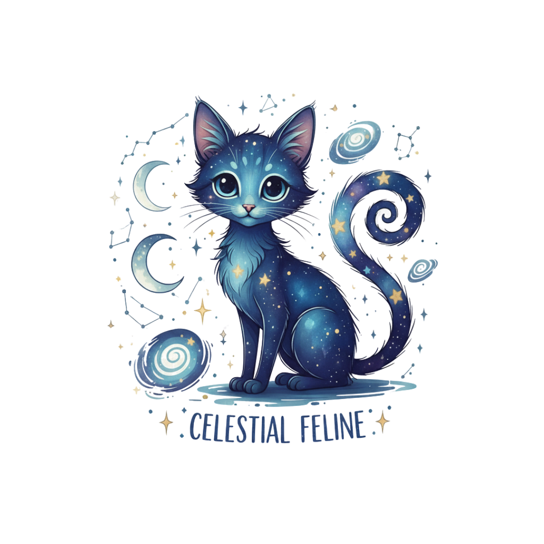 celestial cat tote – mystical & youthful